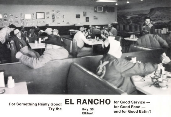 Interior of El Rancho Restaurant full of patrons